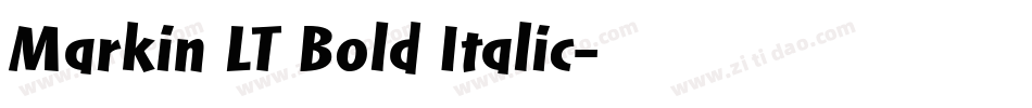 Markin LT Bold Italic字体转换